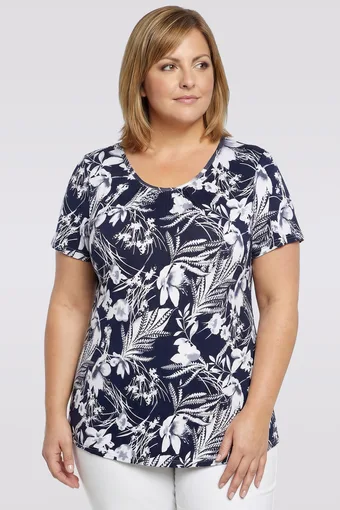 Bluza s ljubičastim cvijećem