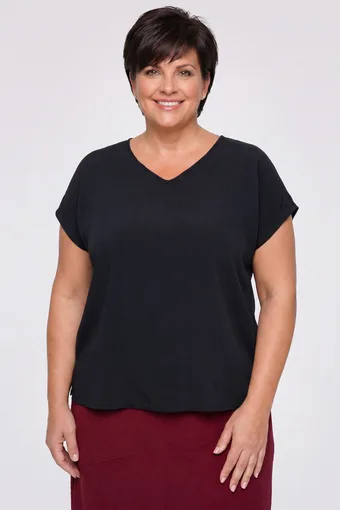 copy of Tamnoplava bluza s volanima